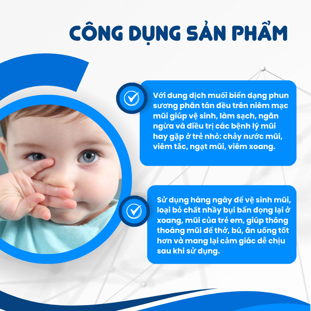 Xịt mũi cho bé Biophar Bon Kids ngừa sổ mũi, ngạt mũi, viêm xoang an toàn cho trẻ em