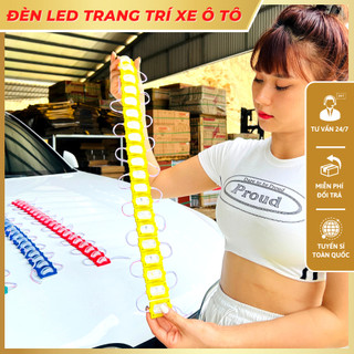 Đèn led hắt trang trí ga lăng, sườn xe các màu có thể cắt dời từng mắt 12v 24v loại mắt trâu
