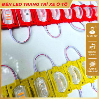 Đèn led hắt trang trí ga lăng, sườn xe các màu có thể cắt dời từng mắt 12v 24v loại mắt trâu