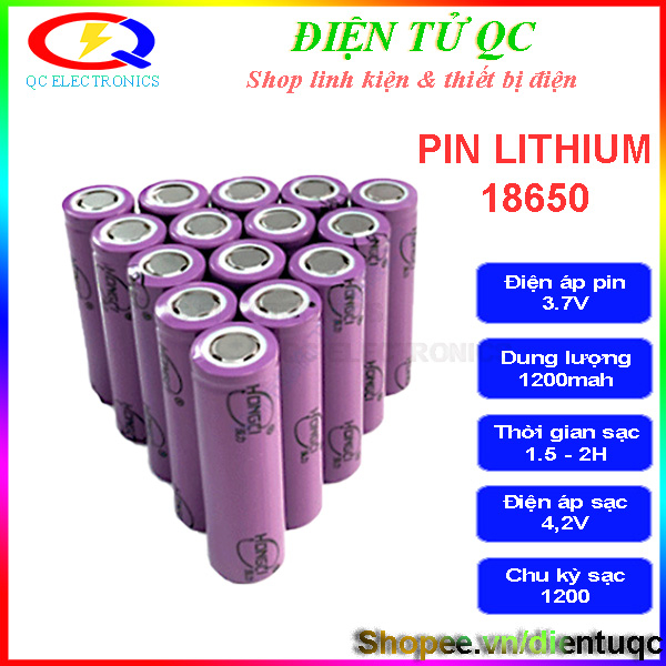 Pin lithium 18650 1200mAh 3.7v mới đúng chất lượng | Shopee Việt Nam