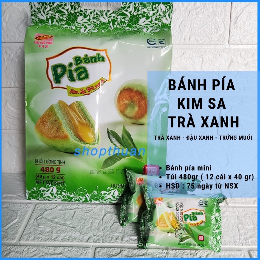 Bánh pía mini Tân Huê Viên 480gr túi 12 cái - Bánh pía kim sa - bánh ...