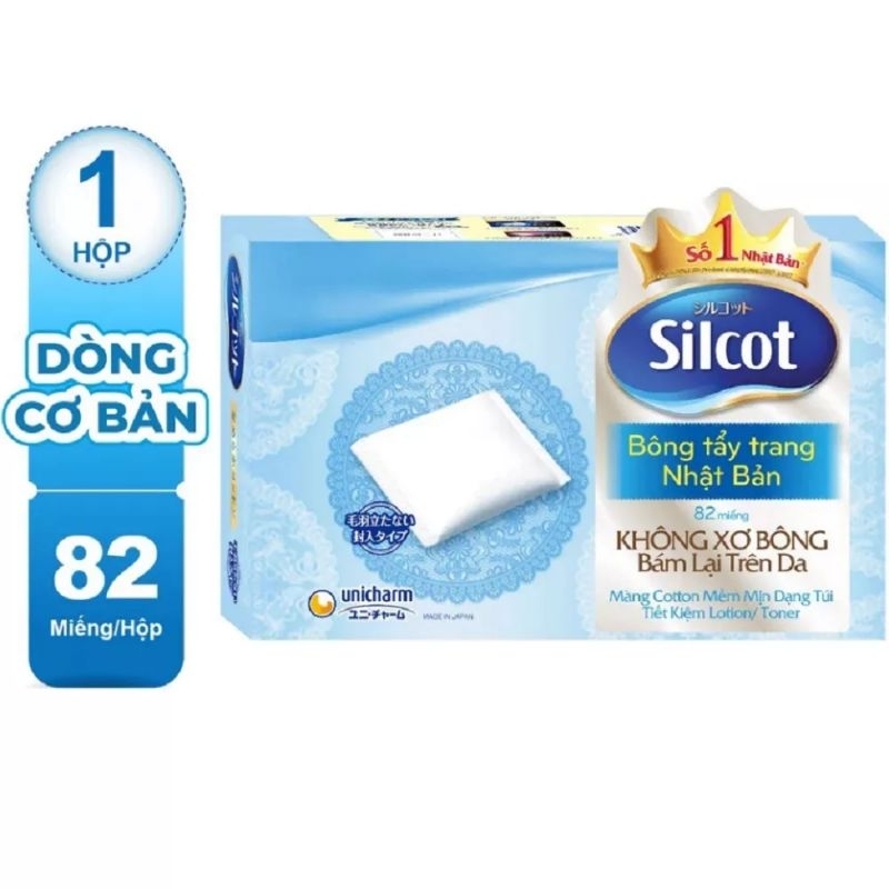 hộp Bông trang điểm Silcot (82 miếng/hộp), bông tẩy trang | Shopee Việt Nam