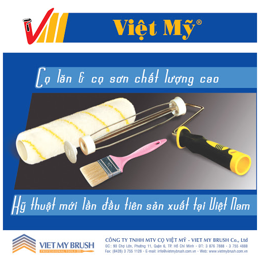 Rulo Cọ lăn sơn Việt Mỹ. Cho bề mặt sơn láng mịn kích thước đa dạng ...