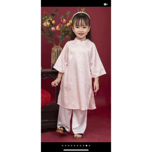 áo dài tay thụng cách tân cho bé