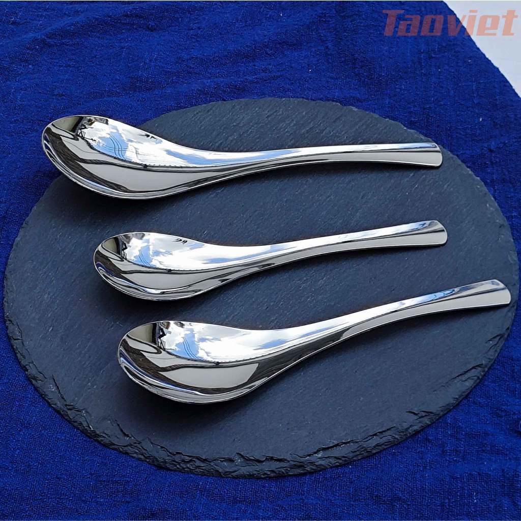 (2 CÁI) Muỗng iNOX muỗng phở Inox cao cấp Thìa Inox uống canh ăn súp ...
