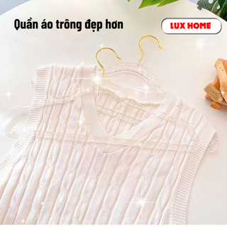 Combo 10 móc treo quần áo trong suốt, mắc quần áo kim tuyến chống trượt đầu móc xoay 360 độ đa năng
