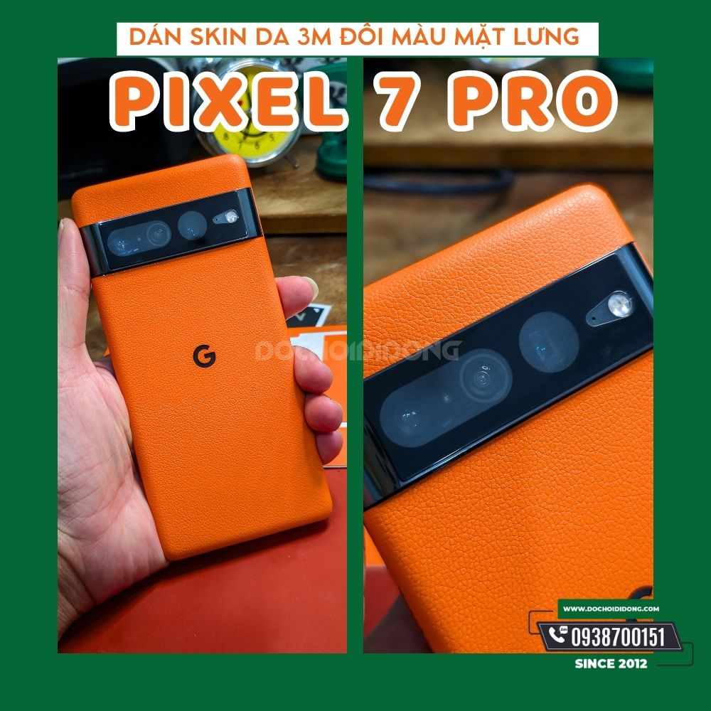 Miếng Dán PPF Skin Da 3M Đổi Màu Bảo Vệ Mặt Lưng Google Pixel 7 Pro