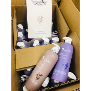 Bộ Dầu Gội Xả siêu mềm mượt hữu cơ GLAZER (Glazer organic repairing Shampoo & Conditioner kit)