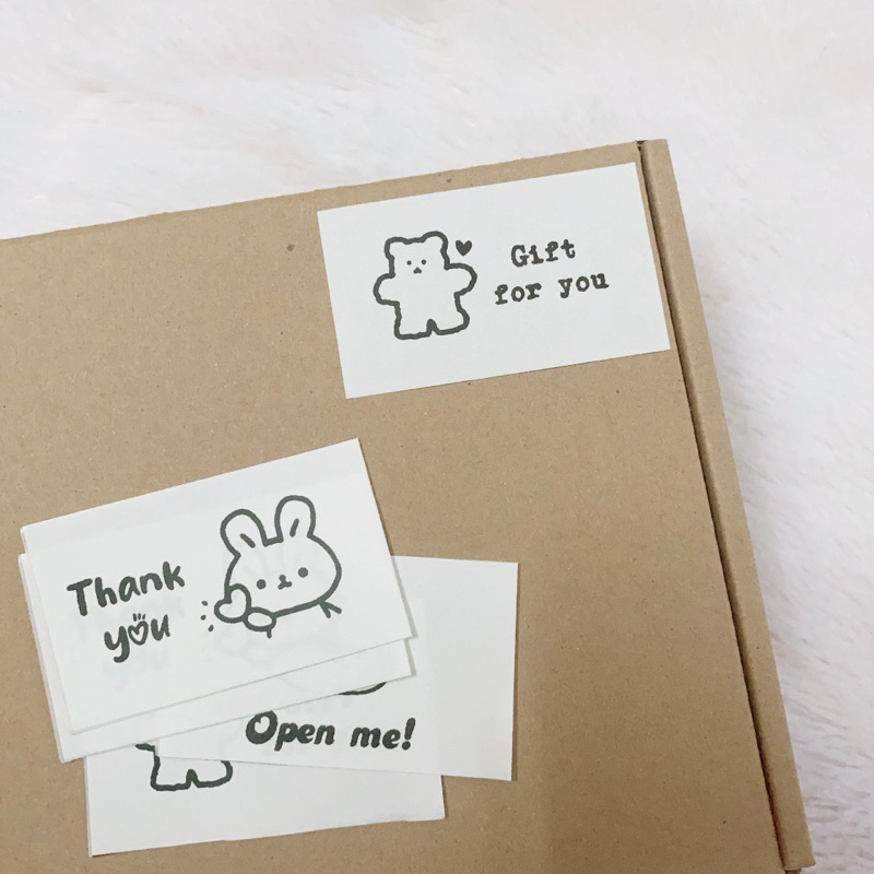 Set 50 tem nhãn dán meme, sticker niêm phong có keo dán túi giấy, thùng ...
