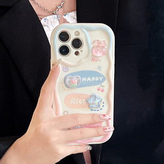 Ốp lưng iphone cạnh sóng nổi gắn charm hoạt hình cute 6/7/8/plus/x/xr/xs/11/12/13/14/15/16/pro max xx1031