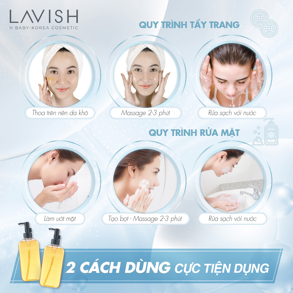 Ảnh Gel rửa mặt & tẩy trang Lavish H Baby 220ml 4
