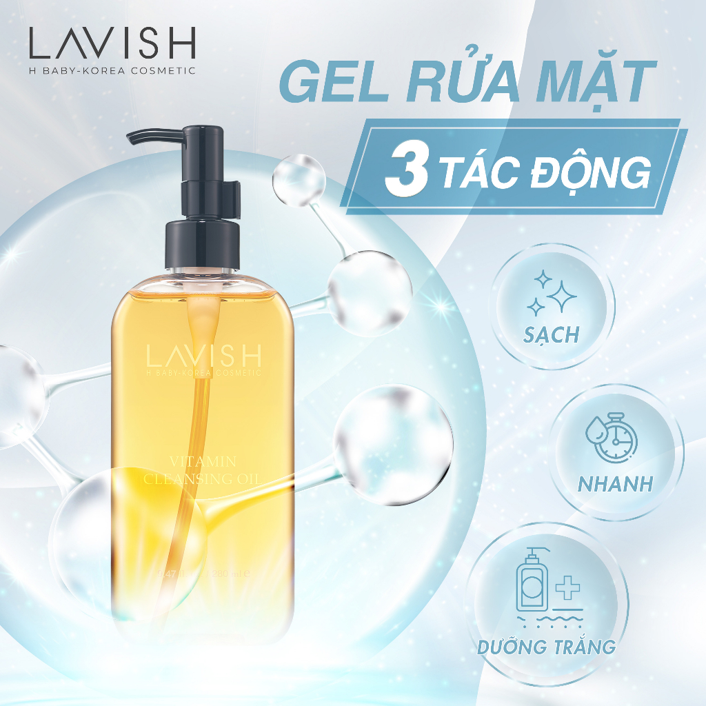 Ảnh Gel rửa mặt & tẩy trang Lavish H Baby 220ml 3