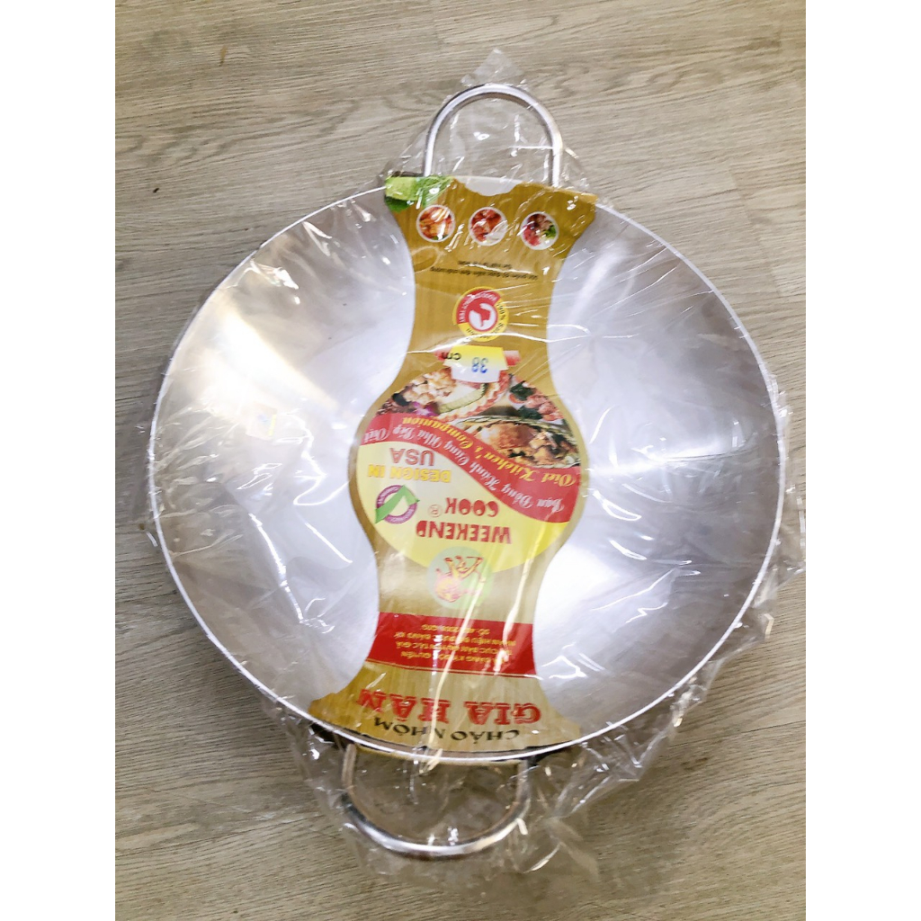 Chảo NHÔM sâu lòng 2quay GIA HÂN - Chảo NHÔM lòng sâu size 28cm đến 40cm