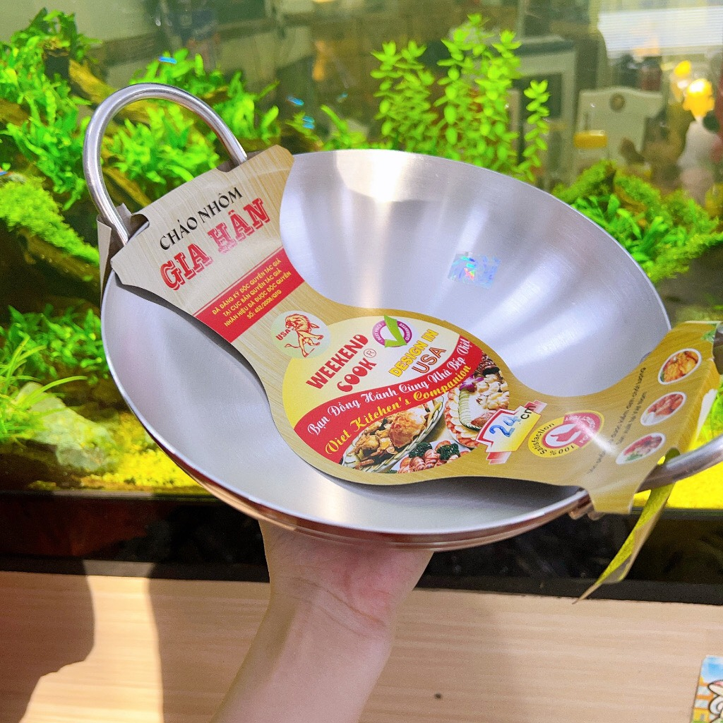 Chảo NHÔM sâu lòng 2quay GIA HÂN - Chảo NHÔM lòng sâu size 28cm đến 40cm