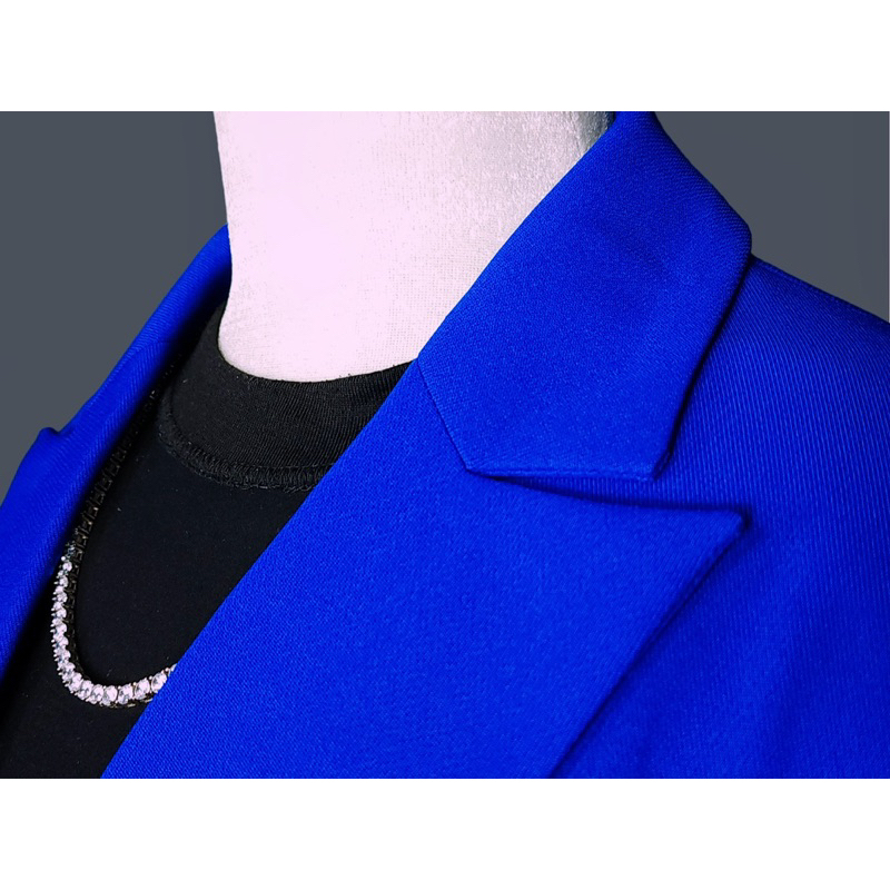 Set Áo blazer nữ xanh coban kèm quần short hoặc chân váy [MAY THEO SỐ ĐO] - chất liệu cao cấp, 2 lớp, lót lụa mềm