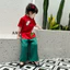 Bộ quần áo trẻ em TB366 Đồ bộ bà ba thêu hoa sen cho bé gái xinh xắn