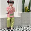 Bộ quần áo trẻ em TB366 Đồ bộ bà ba thêu hoa sen cho bé gái xinh xắn