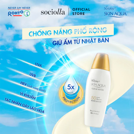 Sữa Chống Nắng Dưỡng Da Trắng Mịn Sunplay Skin Aqua Clear White