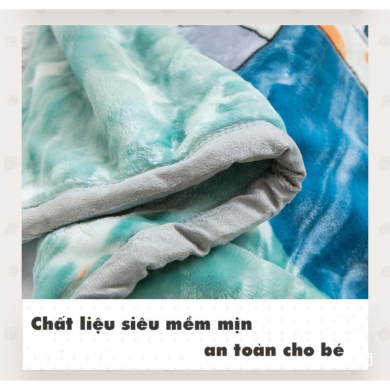 Chăn lông mùa đông cho bé chính hãng TOPAZ nhập khẩu kích cỡ phù hợp cho bé siêu ấm siêu mềm mịn giao mẫu ngẫu nhiên
