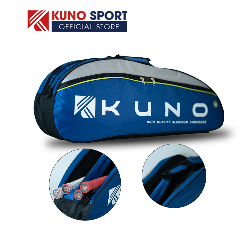 Ảnh Túi Đựng Vợt Cầu Lông KUNO 3 Ngăn Sức Chứa Lớn 1 Quai Khoác Đường Nét Bền Đẹp 3