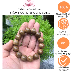 Trầm hương nguyên thủy/vòng tròn đơn trầm tự nhiên Quảng Nam, tuổi trầm trên 15 năm.