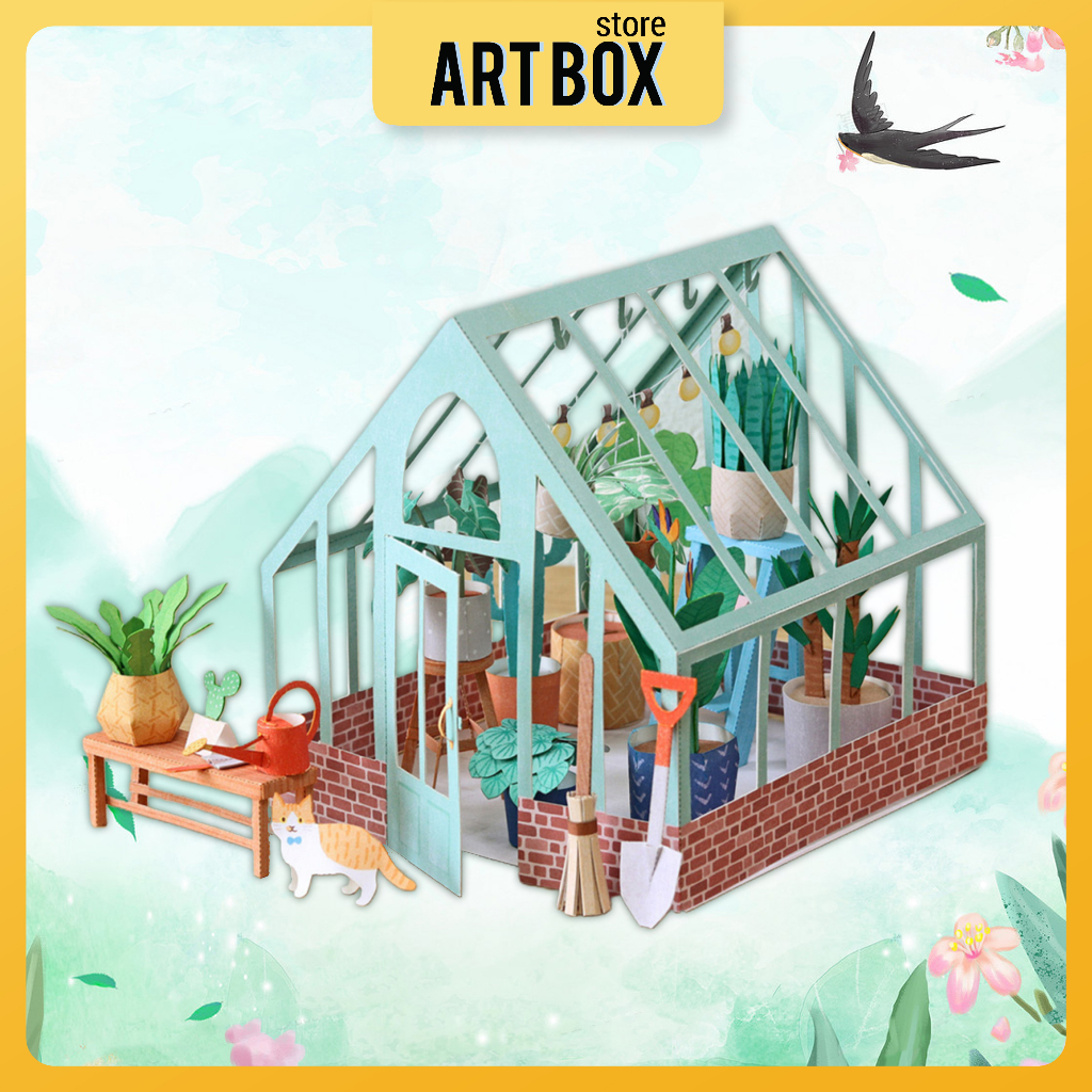 kit Mô hình giấy GARDEN HOUSE ART BOX store Shopee Việt Nam