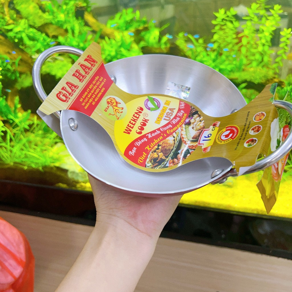 Chảo NHÔM sâu lòng 2 quai GIA HÂN - Chảo NHÔM 2 quai size 16cm đến 30cm