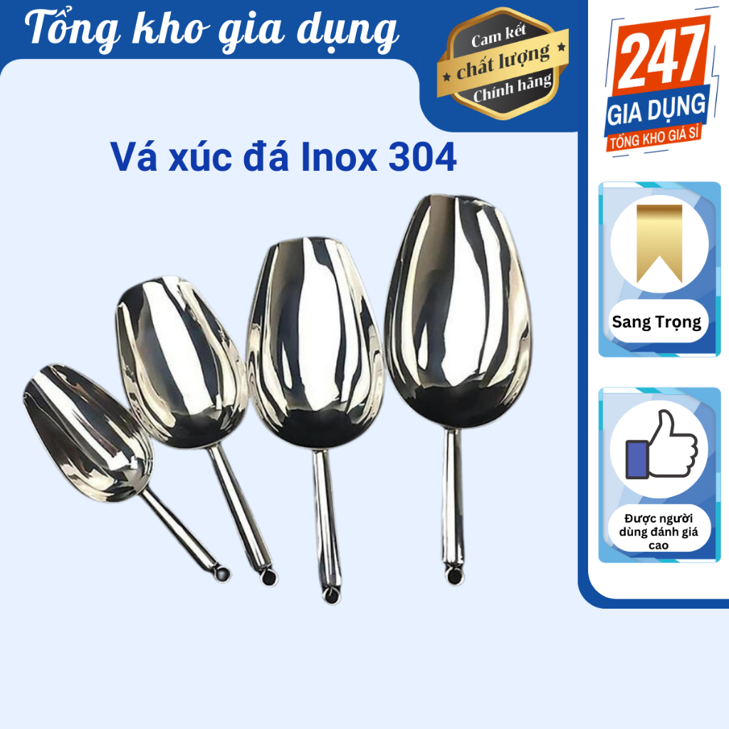 Vá Xúc Đá Inox 304, 4 kích cỡ | Shopee Việt Nam