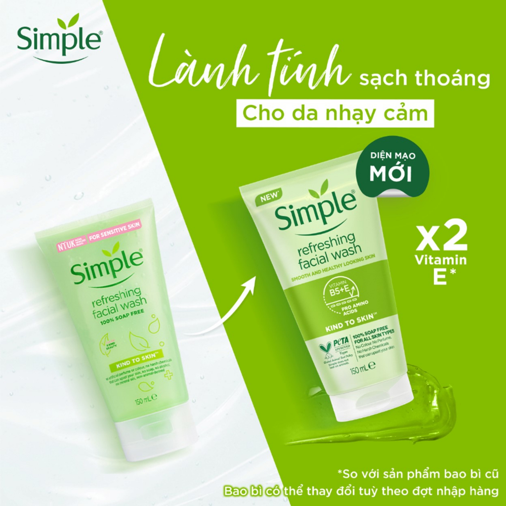 Ảnh Sữa Rửa Mặt Dạng Gel Simple Kind To Skin Facial Wash 150ml 1