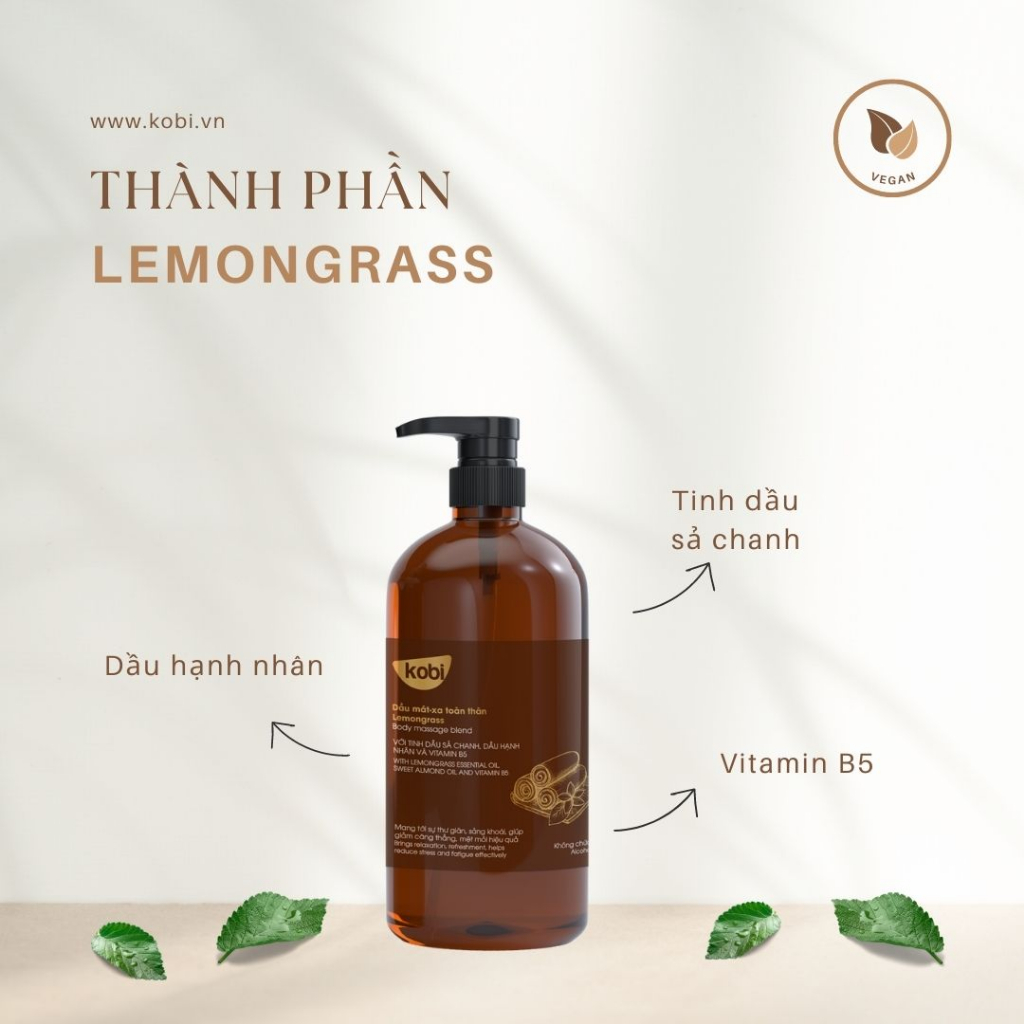 Ảnh Dầu massage body Kobi mát xa cơ thể giúp thư giãn, giảm đau cơ, giảm căng thẳng, mệt mỏi hiệu quả 4