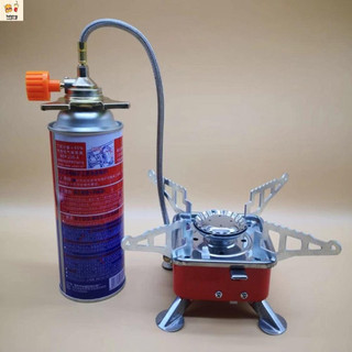 Bếp gas mini xếp gọn hợp kim nhôm tích hợp dây nối bình, đánh lửa tự động có van khóa
