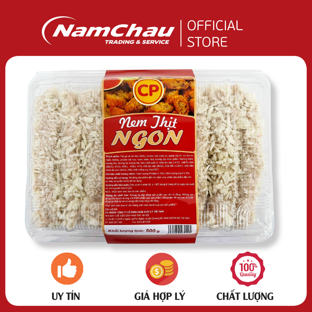 Nem thịt Ngon CP hộp 500g, chuẩn vị nem chua rán Hà Nội [giao hàng hỏa ...