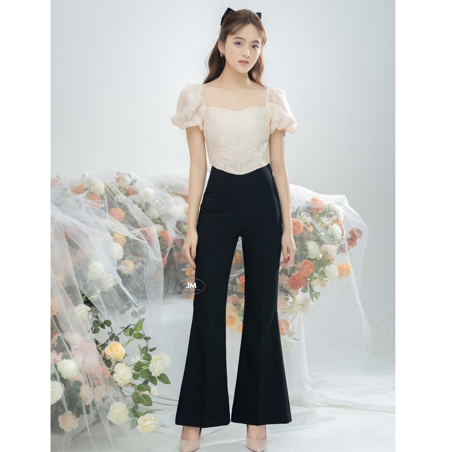 Quần Dài thiết kế JM Dress Design Ống Rộng Loe, cách điệu, chất liệu cao cấp có đọ bền cao 3P06.2201KT spe