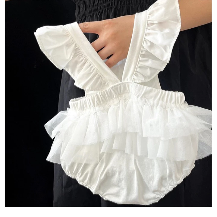 Váy body chip tiểu thư đầy tháng/ thôi nôi cho bé gái chất cotton – 3