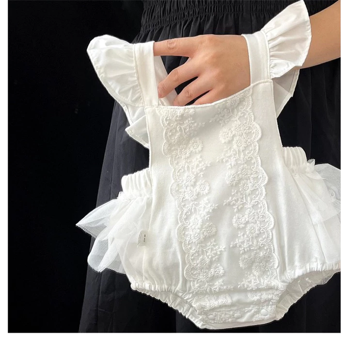 Váy body chip tiểu thư đầy tháng/ thôi nôi cho bé gái chất cotton – 2