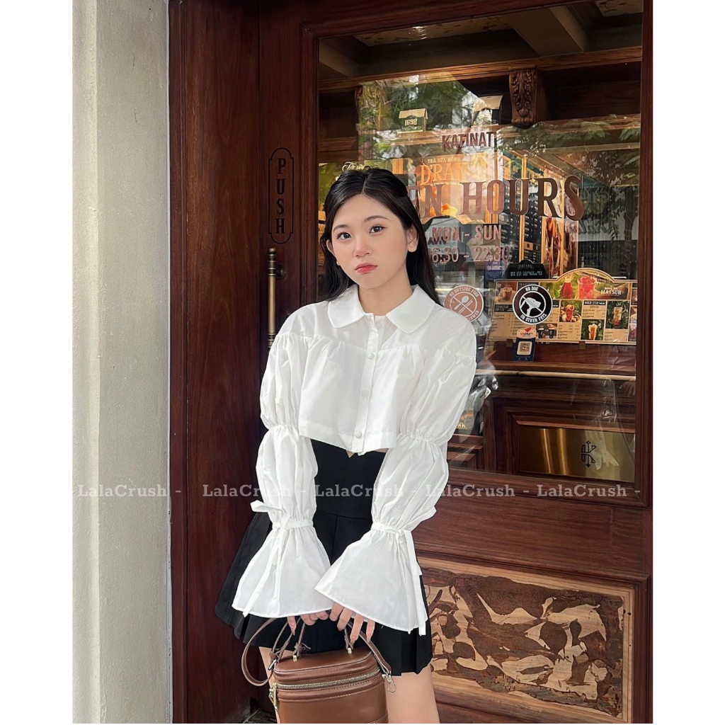 Lity Top - Áo Sơmi Tay Phồng Cổ Tay Loe