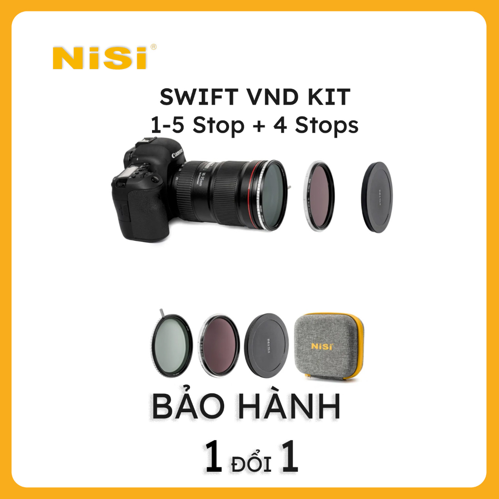 Bộ lọc ống kính máy ảnh Filter NiSi Swift VND Kit 1-9 Stops (1-5 Stops ...
