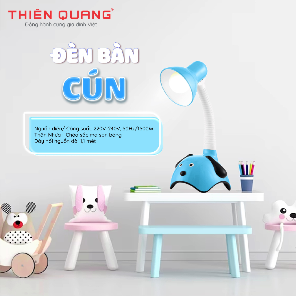 Đèn bàn học sinh chống cận hình cún sáng tạo, tiết kiệm điện