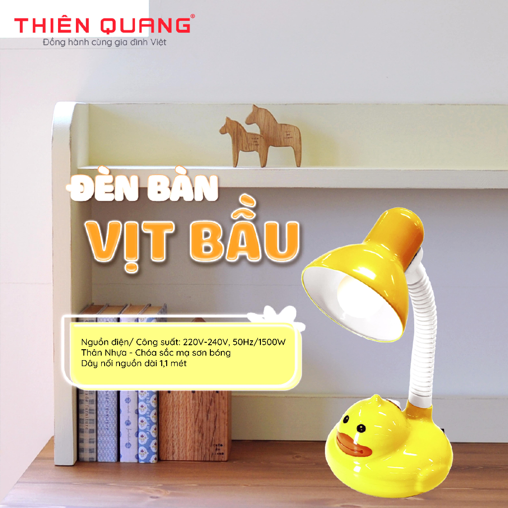 Đèn bàn học sinh chống cận hình con vịt, bảo vệ mắt giúp bé chăm học, tặng kèm bình nước đi học
