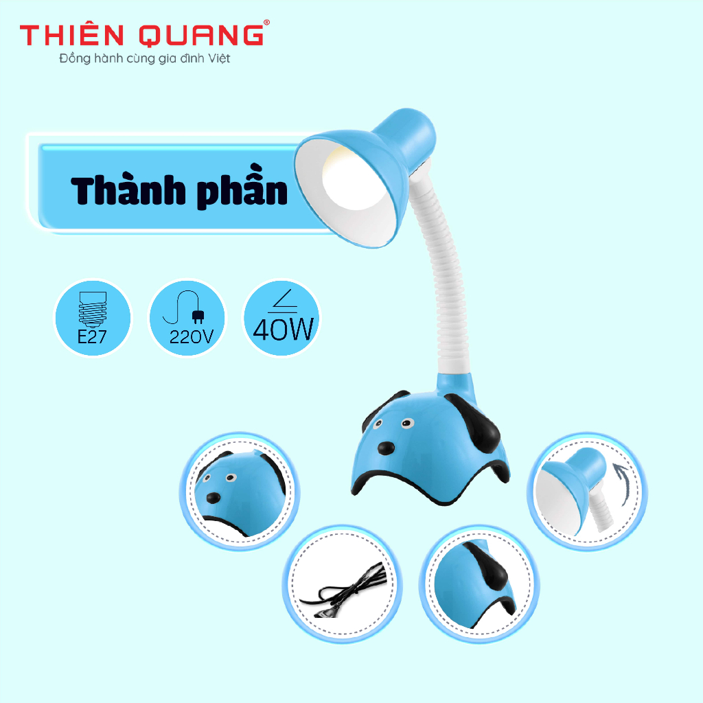 Đèn bàn học sinh chống cận hình cún sáng tạo, tiết kiệm điện