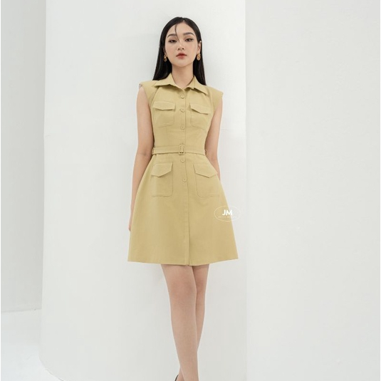 ĐầmThiết kế JM Dress Design cổ đức vai chờm chất liệu Kate cao cấp, độ bền cao có thể mặc đi làm đi chơi 1S36.2209PL spe