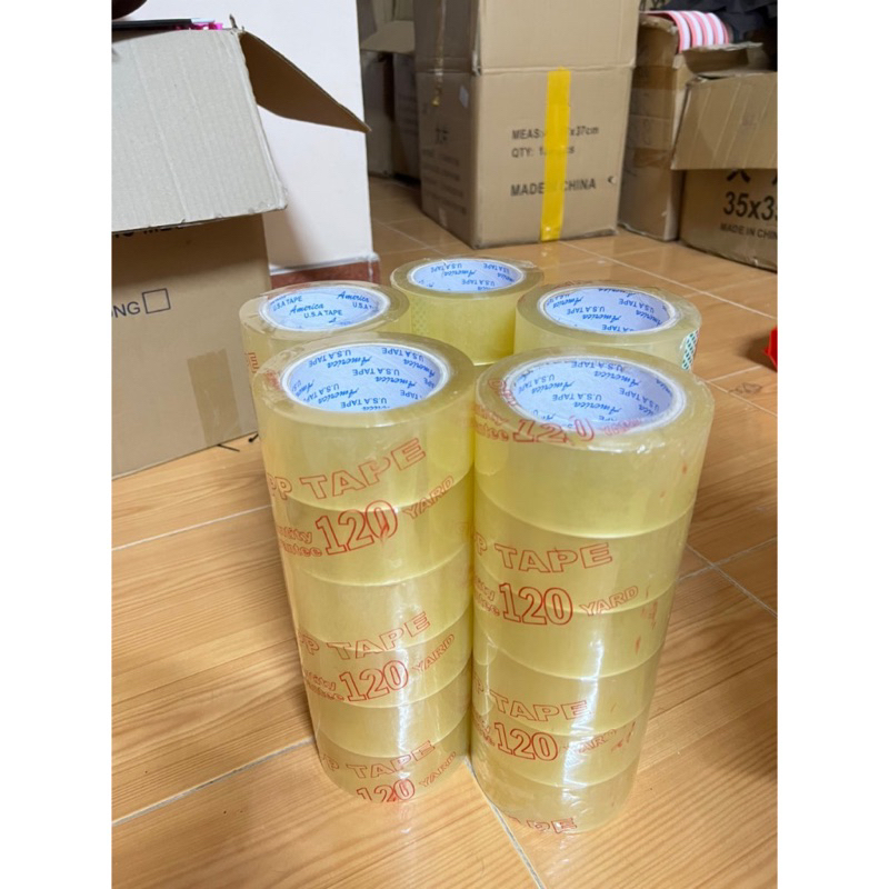 1 cây băng keo trong 120 yard 6 cuộn siêu to khổng lồ, loại tốt, dày |  Shopee Việt Nam