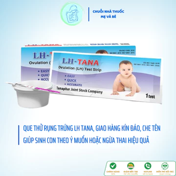 Que thử rụng trứng LH Tana, Que canh ngày rụng trứng, Test nhanh, chính xác, giao hàng kín đáo - Hộp 1 que