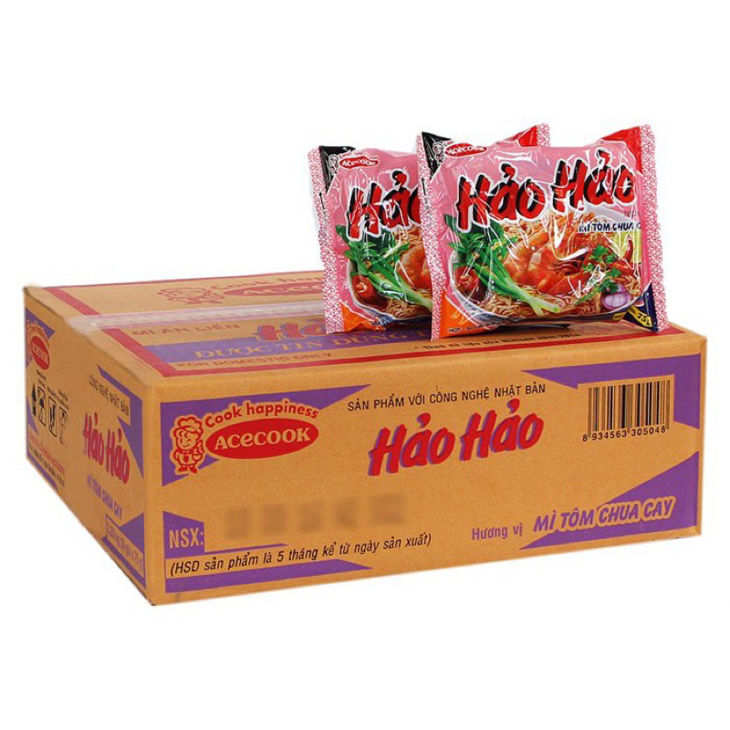 Nguyên thùng mỳ tôm Hảo Hảo, Kokomi 90g, 3 miền, Ô ma chi, zumzum thơm ngon