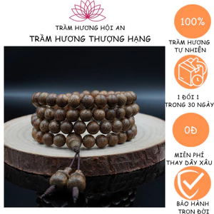Vòng tay/chuỗi hạt Trầm hương tốc phá banh Cam,6ly108 hạt-Thơm chất và đẳng cấp.