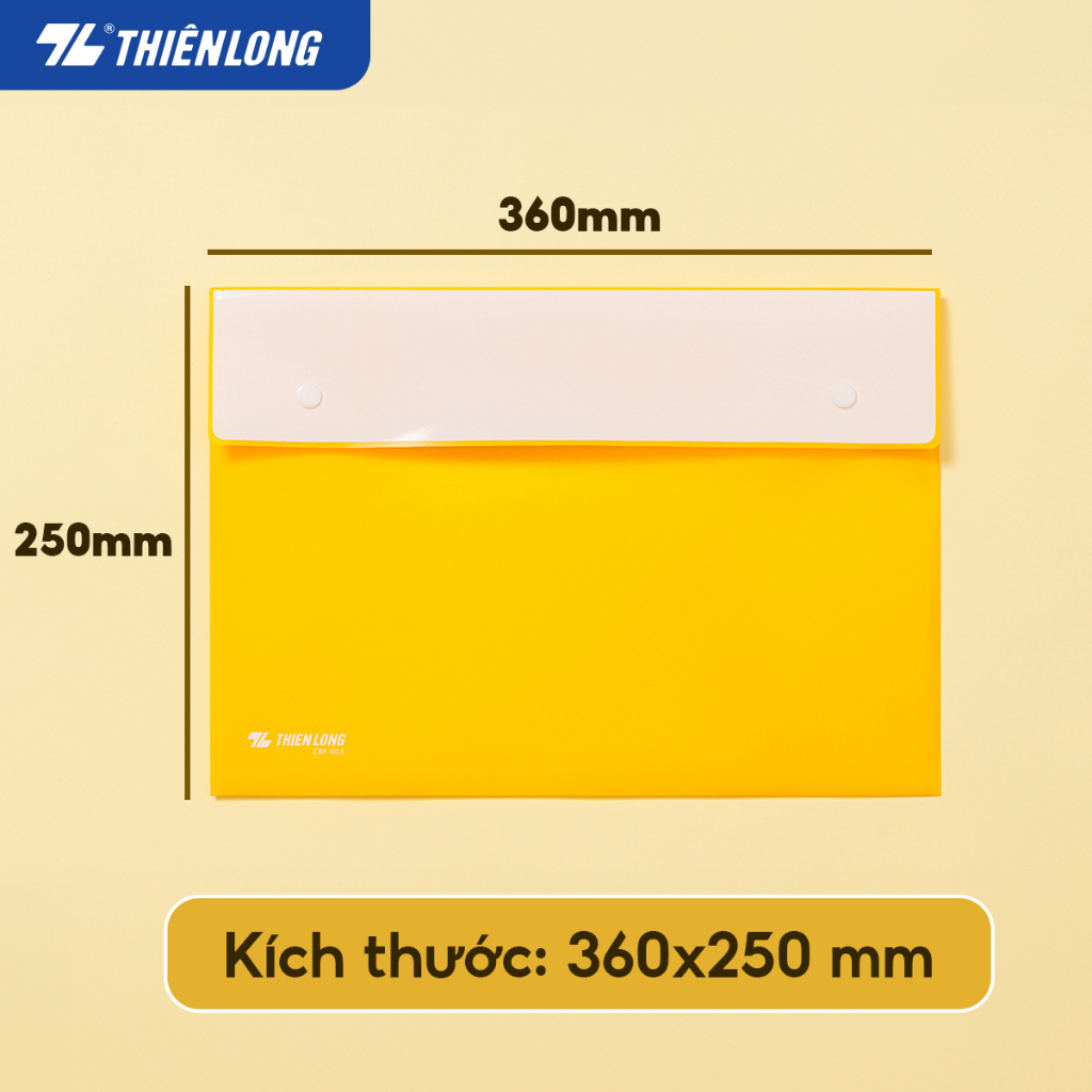 Bìa nút màu Pastel F4 Thiên Long CBF-003 dùng đựng hồ sơ, tài liệu, sức chứa 125 tờ A4 phù hợp học sinh, văn phòng | BigBuy360 - bigbuy360.vn