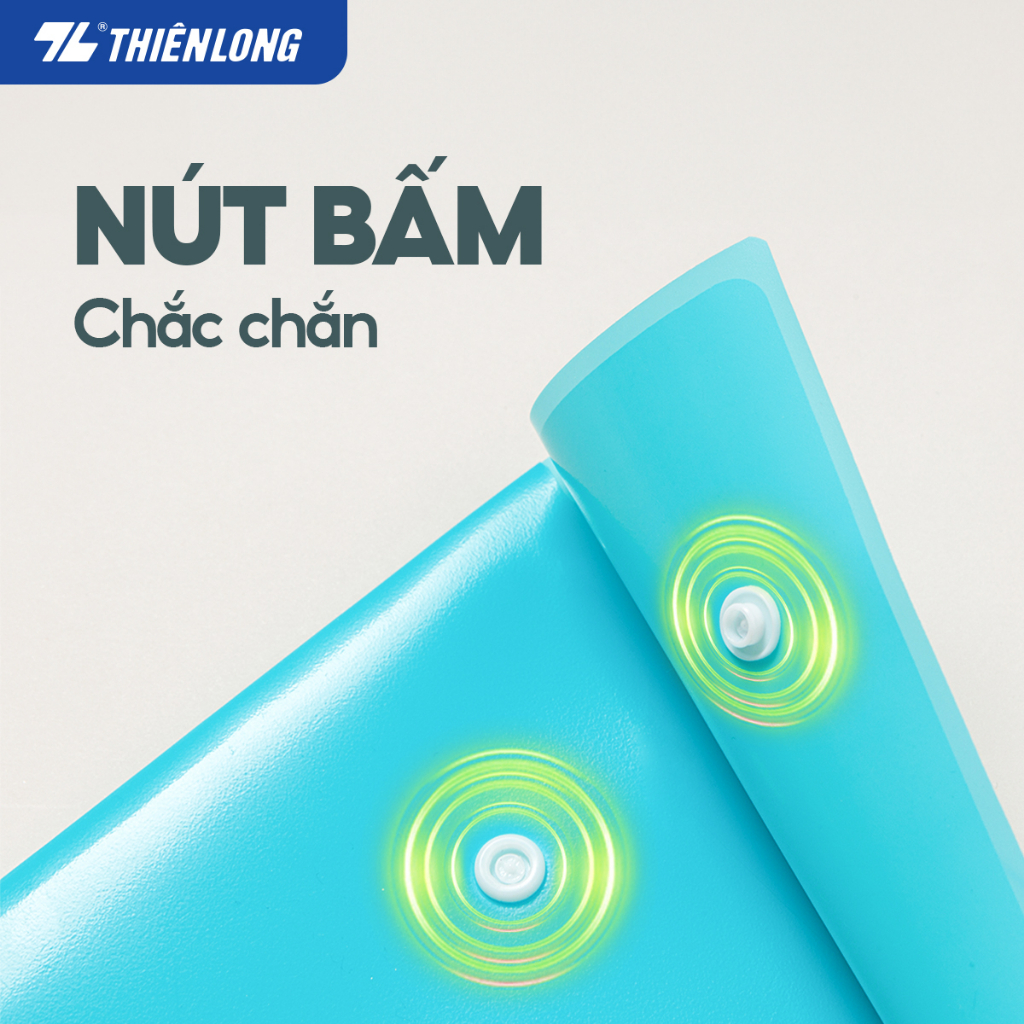 Bìa nút màu Pastel F4 Thiên Long CBF-003 dùng đựng hồ sơ, tài liệu, sức chứa 125 tờ A4 phù hợp học sinh, văn phòng | BigBuy360 - bigbuy360.vn
