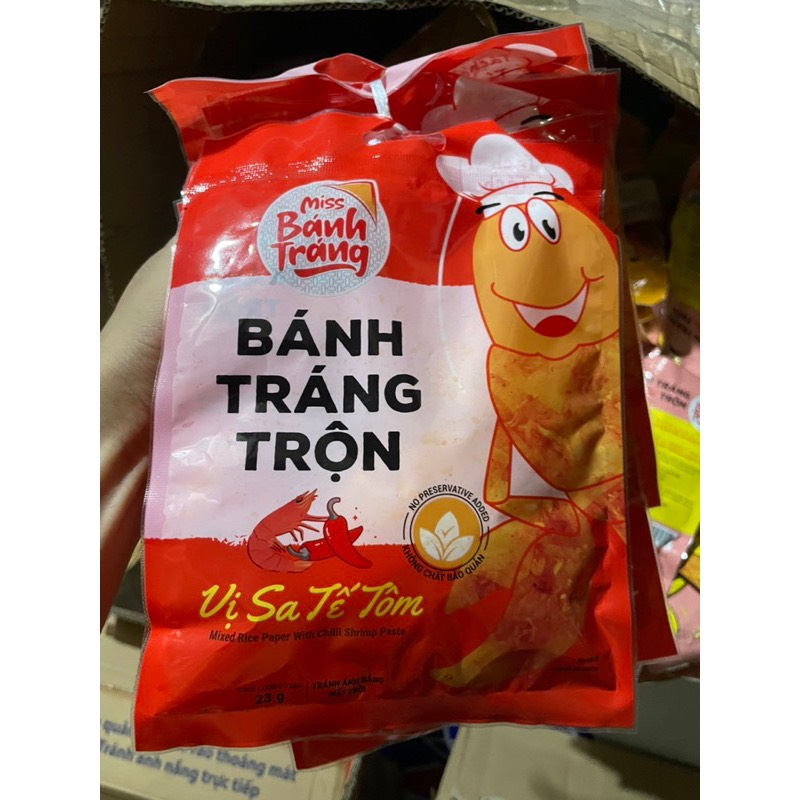 Set 10 Gói Miss Bánh Tráng 6 Vị, Bánh Tráng Trộn Vị Tôm - Bò - Gà - Rong Biển - Phô Mai - Chanh Xả - Đồ Ăn Vặt Hot