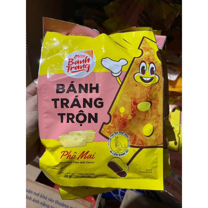 Set 10 Gói Miss Bánh Tráng 6 Vị, Bánh Tráng Trộn Vị Tôm - Bò - Gà - Rong Biển - Phô Mai - Chanh Xả - Đồ Ăn Vặt Hot