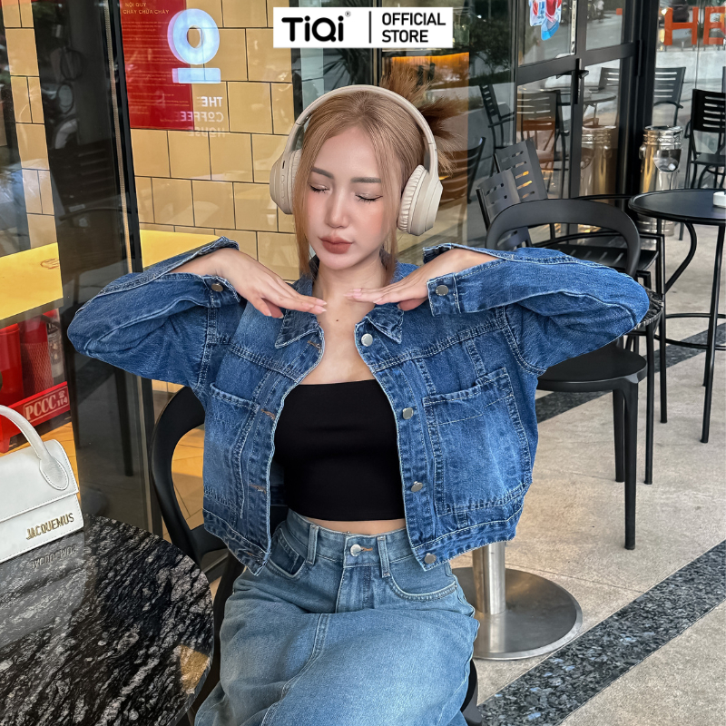 Áo khoác Nữ vải jean denim nhiều màu TiQi Jeans K-803